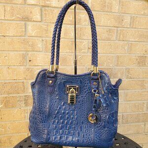 M.C. Blue Croc Handbag